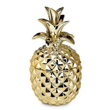 Golden Ceramic Pineapple Candle - The Fox Decor